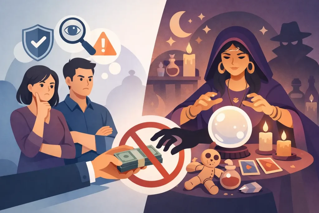 Mejores prácticas para evitar estafas de brujos